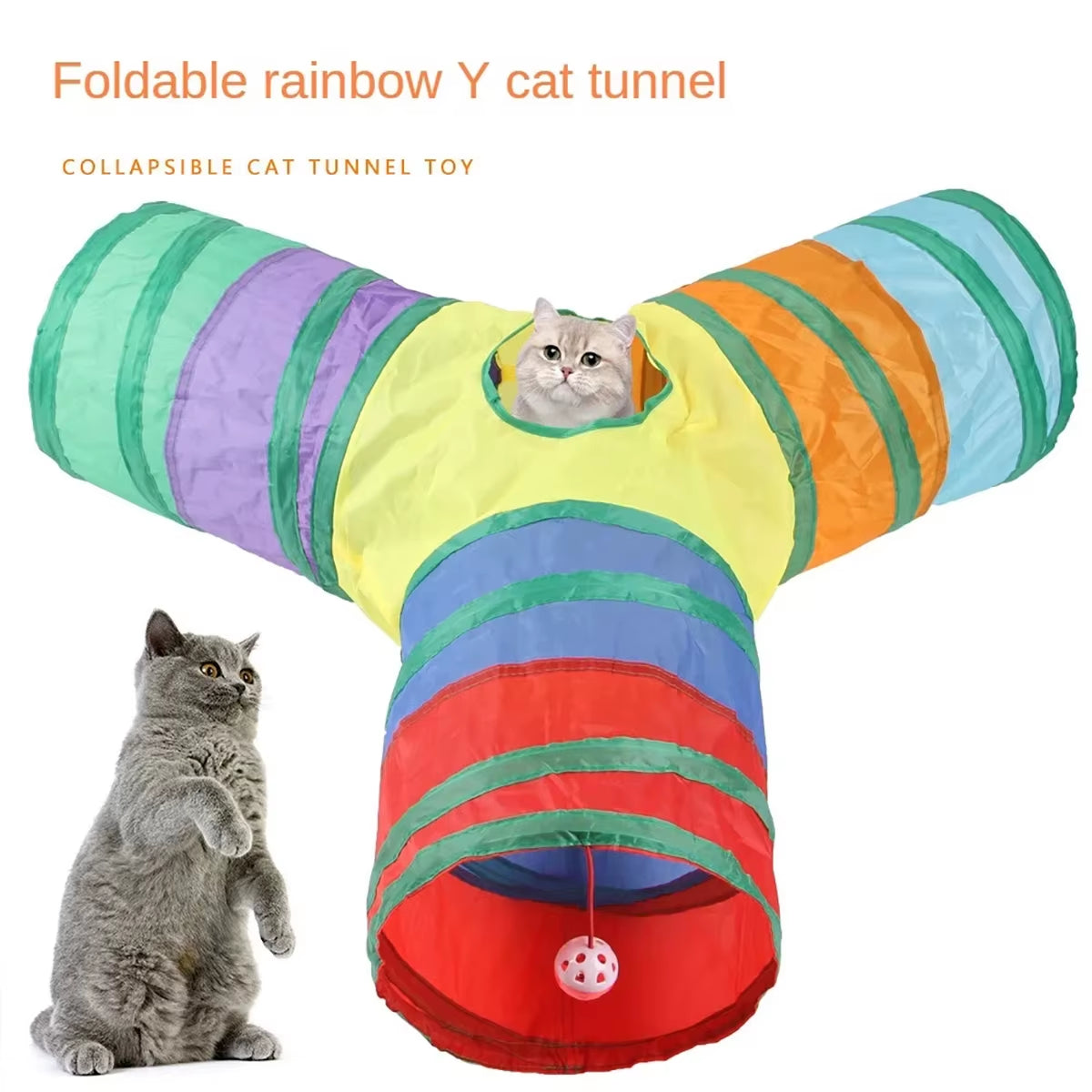Cat Tunnel Pet Supplies Cat S T Pass Play Tunnel Foldable Cat Tunnel Cat Toy Breathable Drill Barrel for Indoor Loud Paper