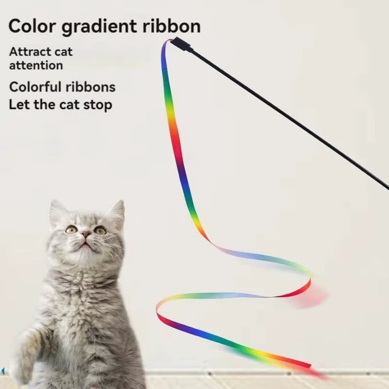 1 PC Teasing Cat Stick outside Teasing Cat Toys Teasing Cat Teasing Dog Toys Teasing Cat Stick Interactive Fun Pet Supplies
