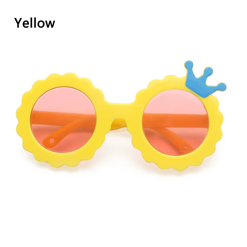 Candy Color Mini Doll Glasses Clear Lens Eyeglasses round Frame Plush Doll Toys Eyewear Photo Props Pet Dog Cat Sunglasses