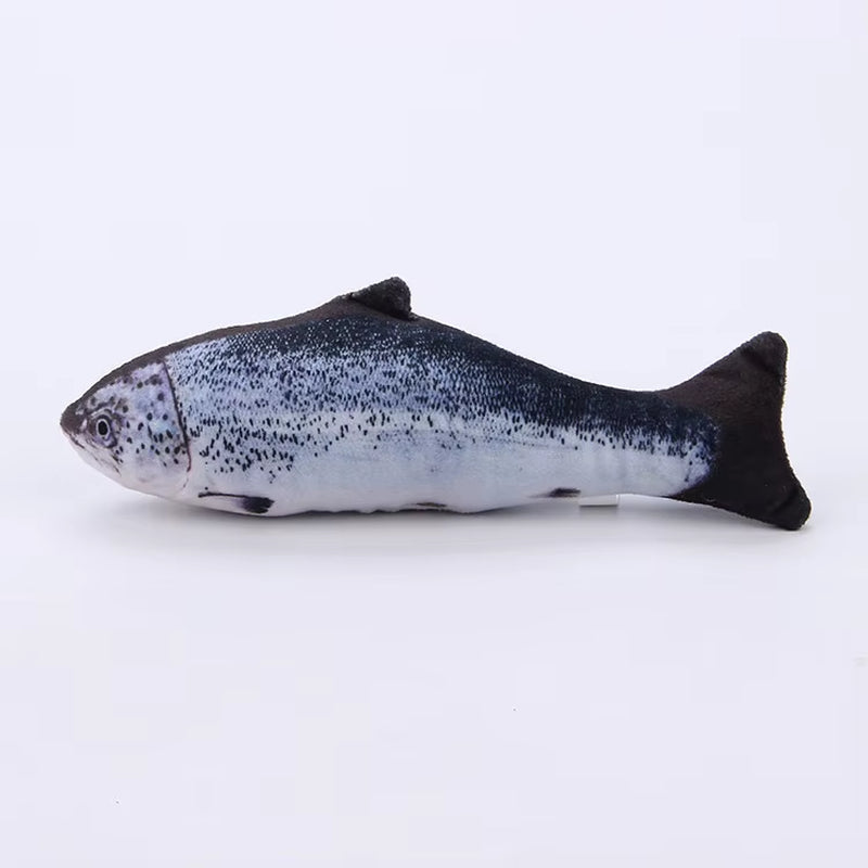 Plush Cat Fish Toy Cat Scratcher Catnip Toy Interactive Simulation Fish Cat Mint Fidget Toys Stuffed Playing Toy for Cat Kitten