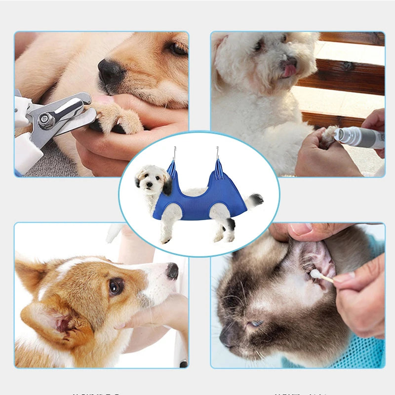 Cat Grooming Nail Cutting anti Scratch Bite Fixed Bag Bath Trimming Restraint Bag Pet Beauty Hammock Hanging Pet Supplies Set