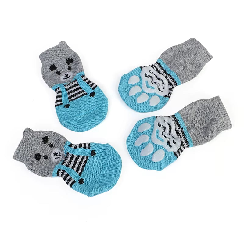 Pet Cat Socks Dog Socks Traction Control for Indoor Wear L/M/S Cat Clothing Cute Puppy Dogs Pet Knits Socks Slip Skid
