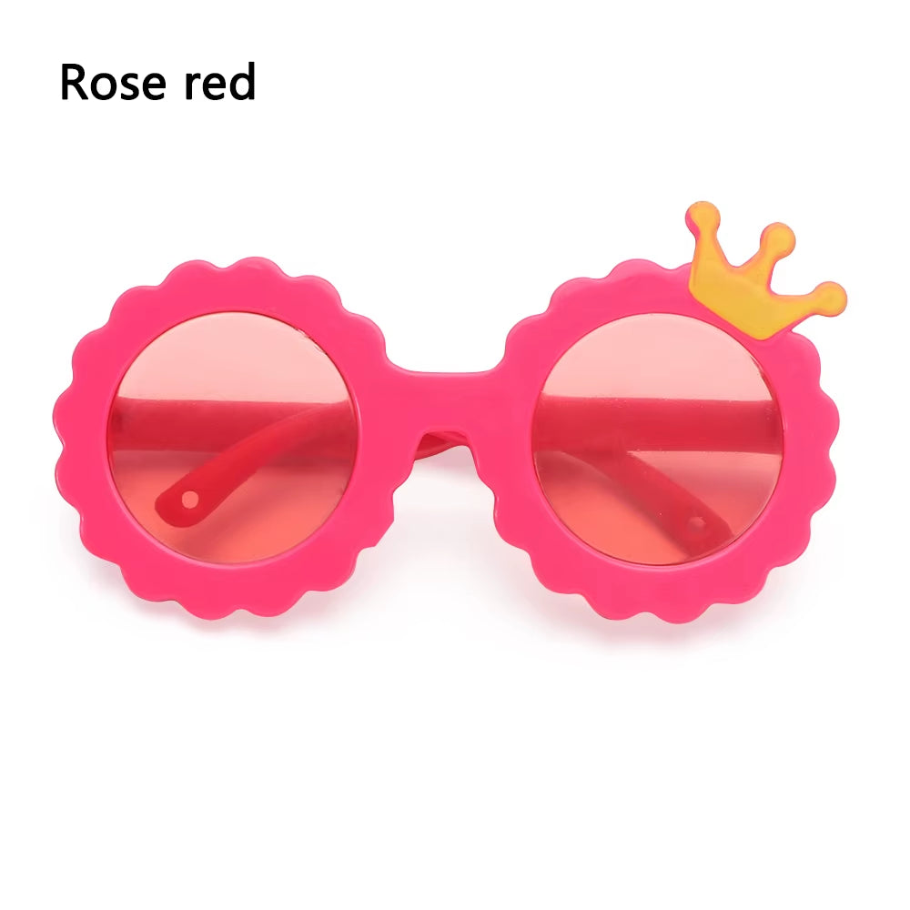 Candy Color Mini Doll Glasses Clear Lens Eyeglasses round Frame Plush Doll Toys Eyewear Photo Props Pet Dog Cat Sunglasses