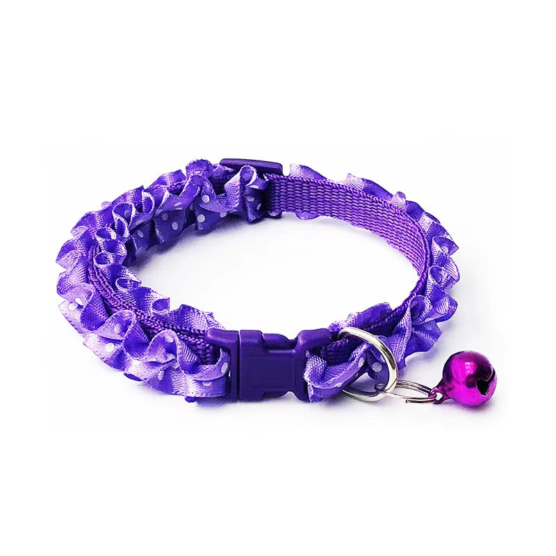 1Pc Cute Bell Collar for Cats Dog Collar Teddy Cartoon Funny Footprint Collars Pet Bell Collar Home Pet Supplies