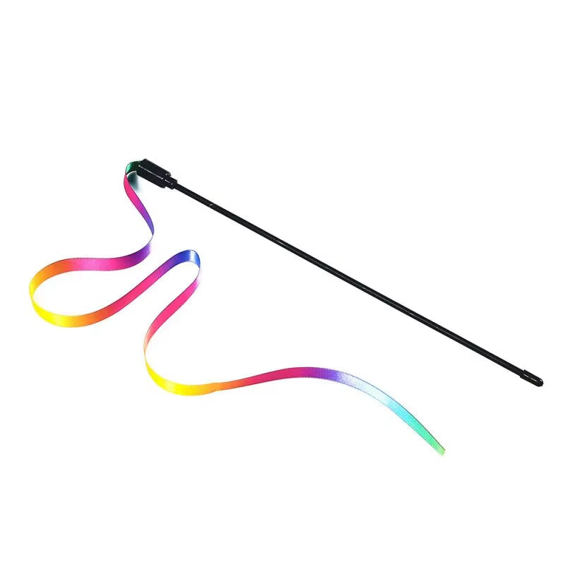 1 PC Teasing Cat Stick outside Teasing Cat Toys Teasing Cat Teasing Dog Toys Teasing Cat Stick Interactive Fun Pet Supplies