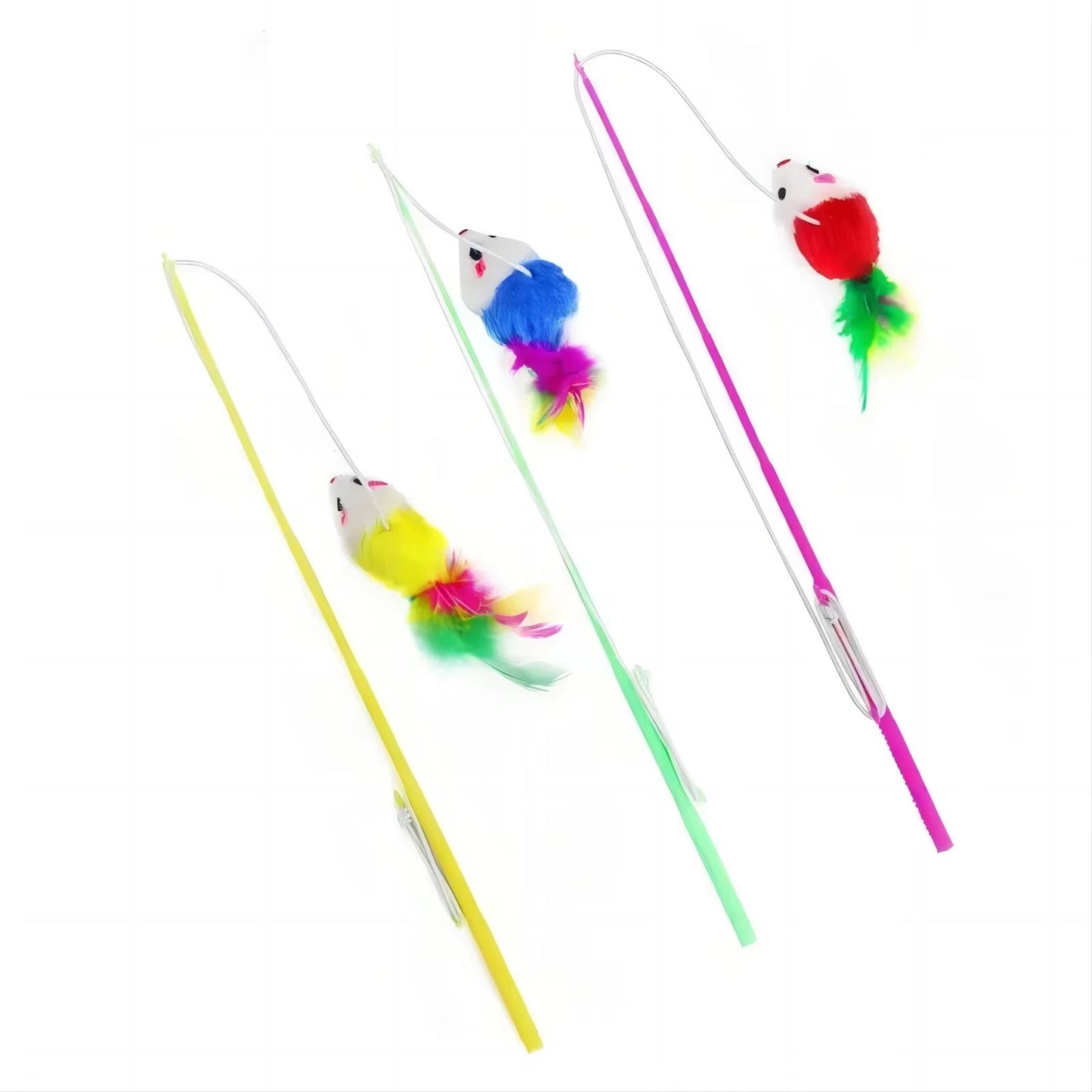 1 PC Teasing Cat Stick outside Teasing Cat Toys Teasing Cat Teasing Dog Toys Teasing Cat Stick Interactive Fun Pet Supplies