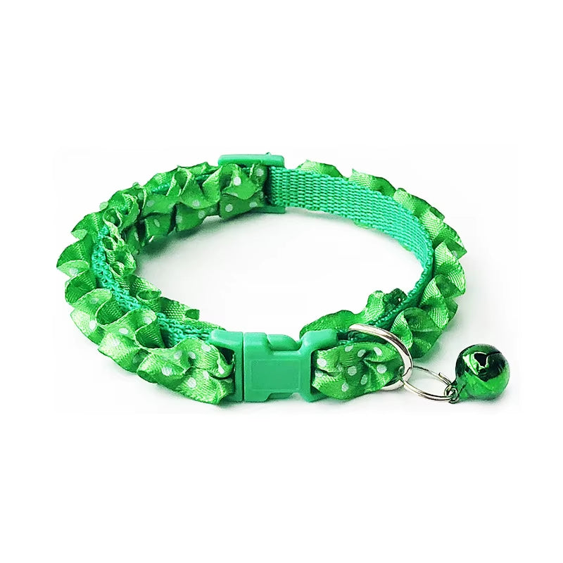 1Pc Cute Bell Collar for Cats Dog Collar Teddy Cartoon Funny Footprint Collars Pet Bell Collar Home Pet Supplies