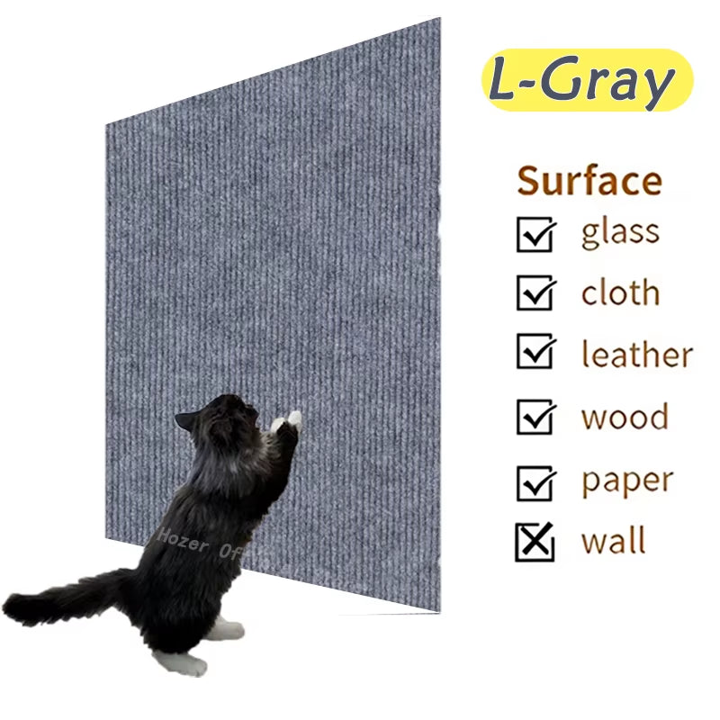 Wall anti Cat Scratch Sofa DIY Cats Scratch Board Sofa Protection Paws Sharpen Trimmable Self-Adhesive Carpet Cats Scratch Board