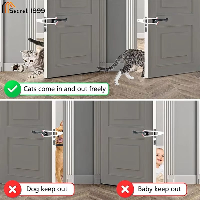 Adjustable Elastic Cat Door Holder Latch Punch-Free Gate Lock Keep Cat Dog Out from Entering Door Holder Latch Pet Supplies