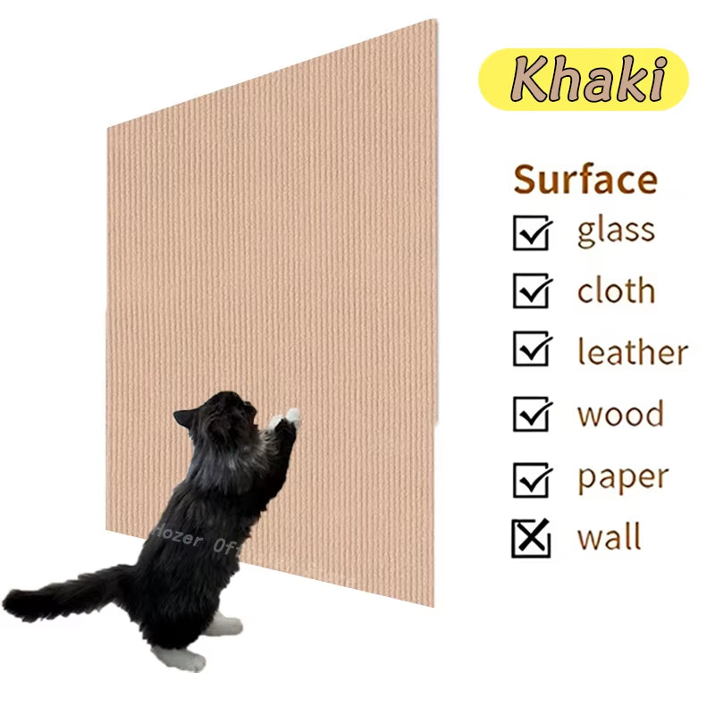 Wall anti Cat Scratch Sofa DIY Cats Scratch Board Sofa Protection Paws Sharpen Trimmable Self-Adhesive Carpet Cats Scratch Board