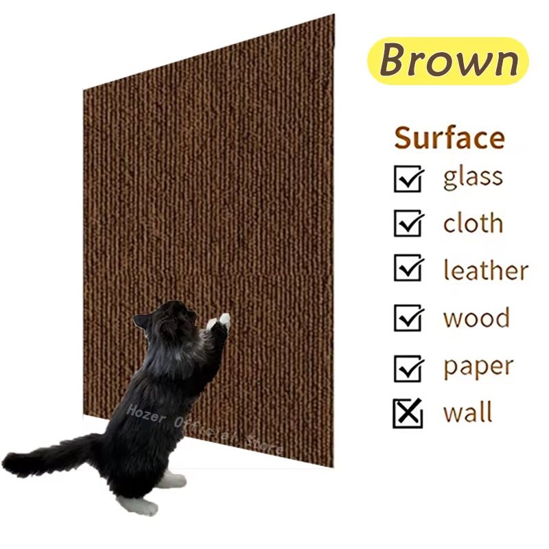 Wall anti Cat Scratch Sofa DIY Cats Scratch Board Sofa Protection Paws Sharpen Trimmable Self-Adhesive Carpet Cats Scratch Board