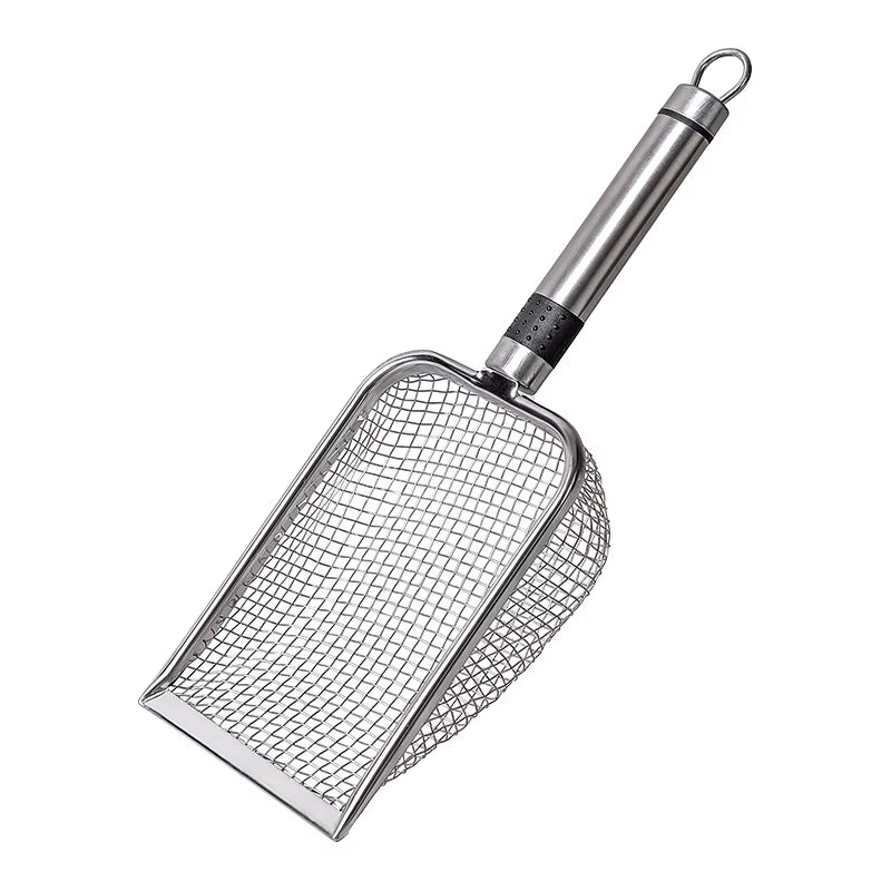 Cat Litter Shovel Wood Handle Cat Litter Shovel Stainless Steel Handle Toilet Cleaning Shovel Tools Pet Cleaning