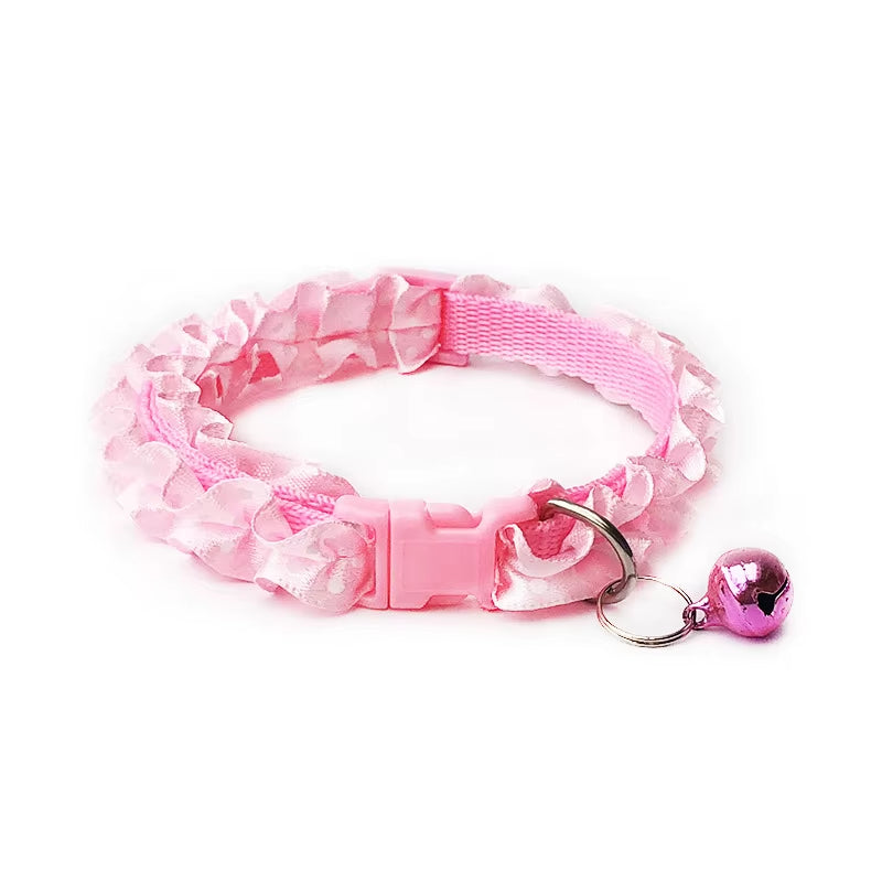 1Pc Cute Bell Collar for Cats Dog Collar Teddy Cartoon Funny Footprint Collars Pet Bell Collar Home Pet Supplies