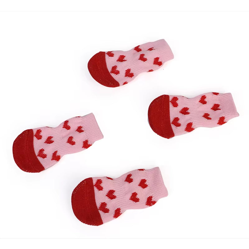 Pet Cat Socks Dog Socks Traction Control for Indoor Wear L/M/S Cat Clothing Cute Puppy Dogs Pet Knits Socks Slip Skid