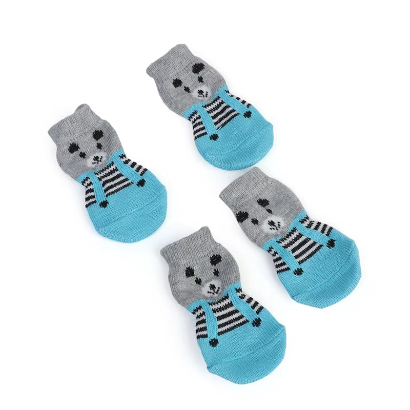 Pet Cat Socks Dog Socks Traction Control for Indoor Wear L/M/S Cat Clothing Cute Puppy Dogs Pet Knits Socks Slip Skid