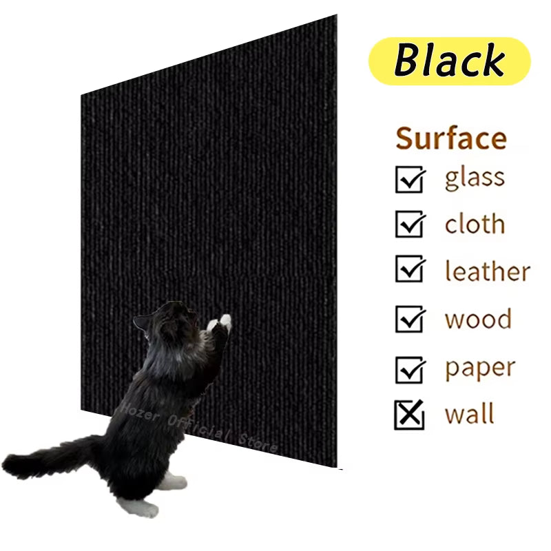 Wall anti Cat Scratch Sofa DIY Cats Scratch Board Sofa Protection Paws Sharpen Trimmable Self-Adhesive Carpet Cats Scratch Board