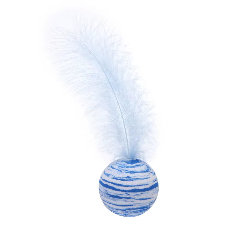 1Pc Cat Toy Stick Feather Wand with Bell Mouse Cage Toys Plastic Artificial Colorful Cat Teaser Toy Pet Supplies Random Color