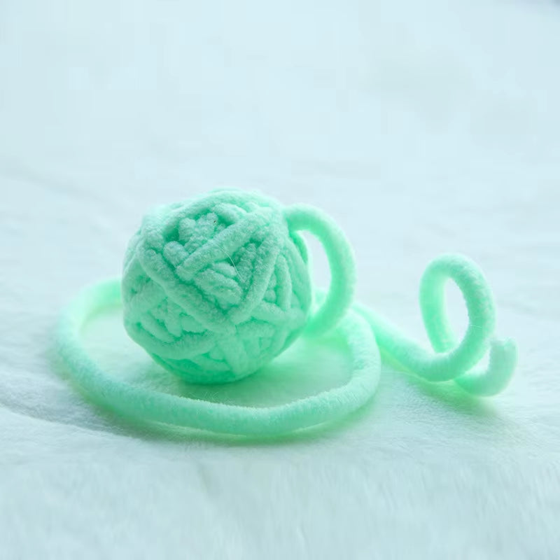 MADDEN Funny Cat Toys Colorful Yarn Balls with Bell Sounding Interactive Chewing Toy for Kitten Stuffed Toy Ball Cat Supplies