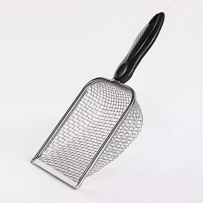 Cat Litter Shovel Wood Handle Cat Litter Shovel Stainless Steel Handle Toilet Cleaning Shovel Tools Pet Cleaning