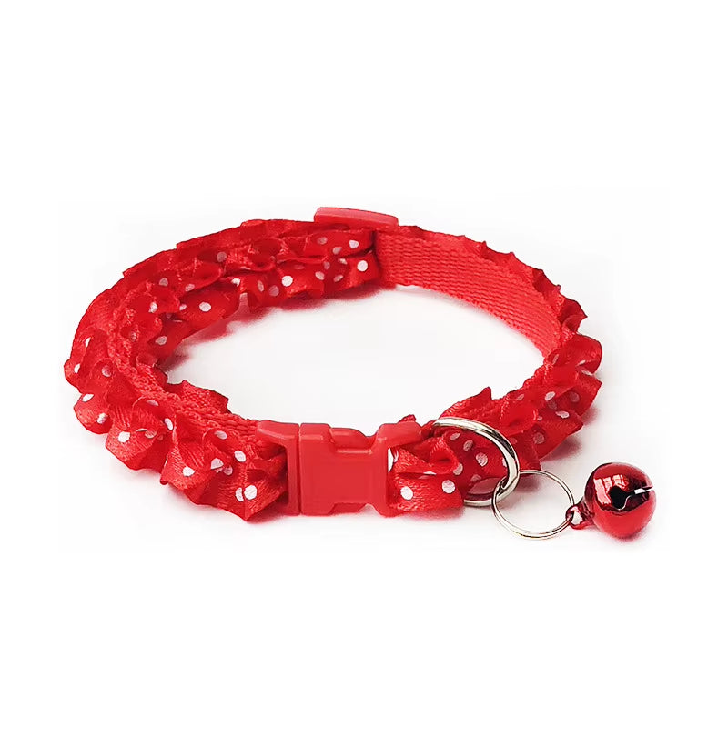 1Pc Cute Bell Collar for Cats Dog Collar Teddy Cartoon Funny Footprint Collars Pet Bell Collar Home Pet Supplies