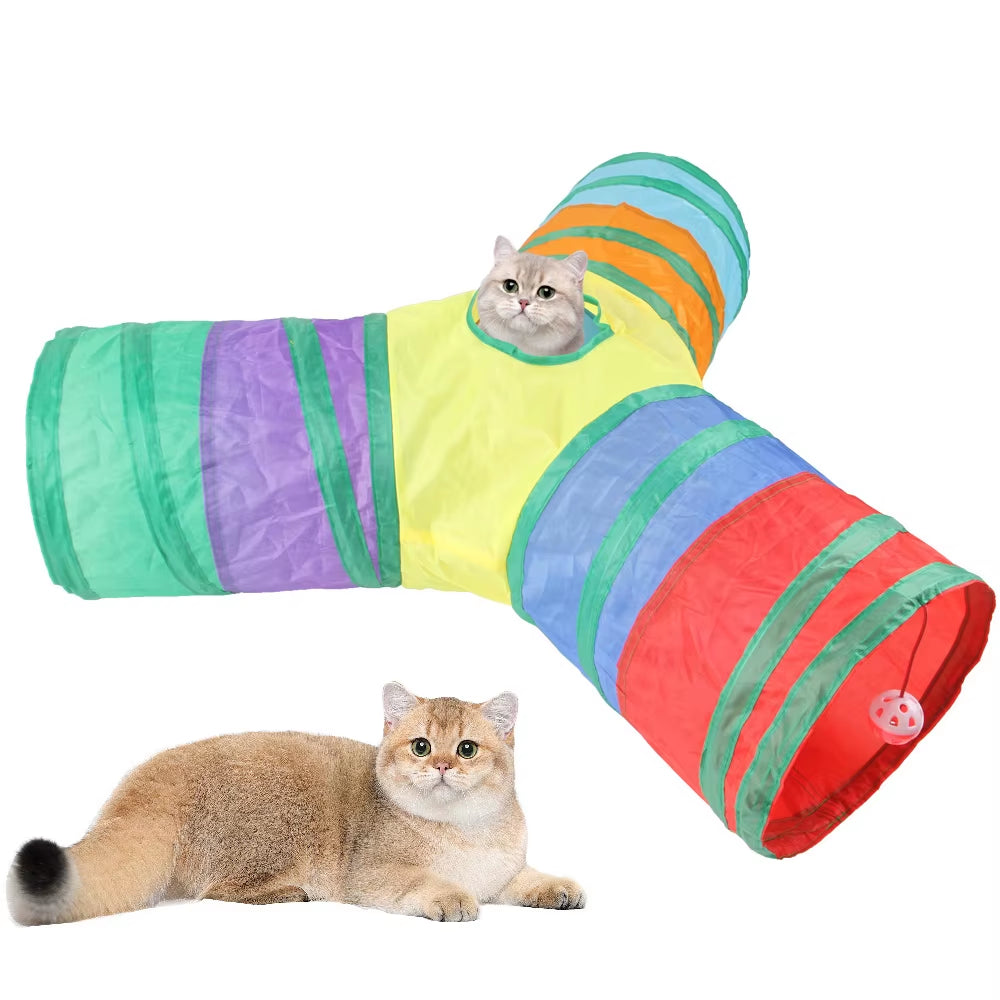 Cat Tunnel Pet Supplies Cat S T Pass Play Tunnel Foldable Cat Tunnel Cat Toy Breathable Drill Barrel for Indoor Loud Paper