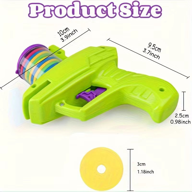 1Pack Interactive Cat Toy Launcher with Foam Discs Battery-Free, Durable Plastic for Endless Fun