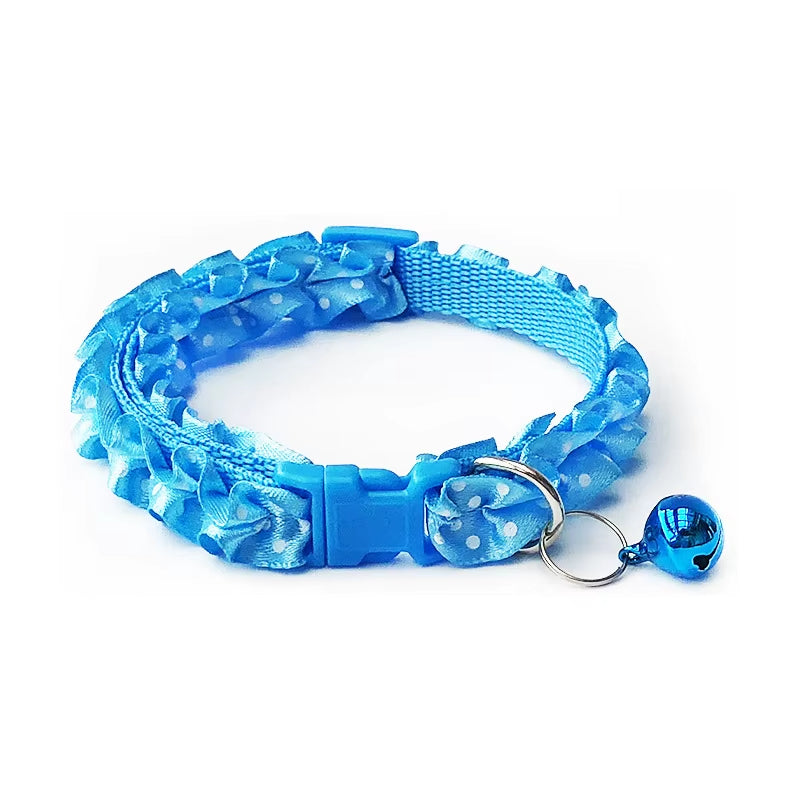 1Pc Cute Bell Collar for Cats Dog Collar Teddy Cartoon Funny Footprint Collars Pet Bell Collar Home Pet Supplies