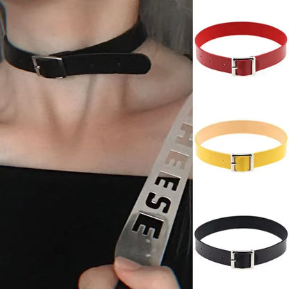 New Gothic Punk Leather Choker Necklace for Women Teens Girls Rivet Heart Cross Collar Necklace Rock Fashion Jewelry Gifts