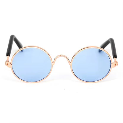 Cute Vintage round Cat Sunglasses Pet Photos Props Reflection Eyewear Glasses for Cats Small Dog Pet Dog Cat Accessories