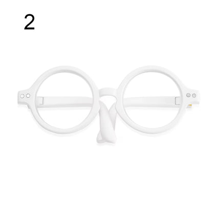 Candy Color Mini Doll Glasses Clear Lens Eyeglasses round Frame Plush Doll Toys Eyewear Photo Props Pet Dog Cat Sunglasses