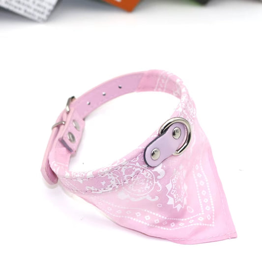 Classic Pet Cat Collar PU Leather Small Dog Scarf Adjustable Puppy Cats Neckerchief Trigon Pet Collars Accessories