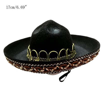 Fashion Pet Woven Straw Hat for Cat Sun Hat Sombrero for Small Dogs and Cats Beach Party Straw Costume Accessories to Act Cute