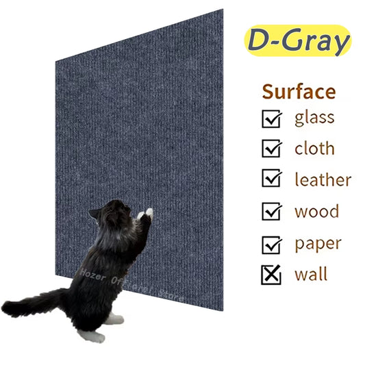 Wall anti Cat Scratch Sofa DIY Cats Scratch Board Sofa Protection Paws Sharpen Trimmable Self-Adhesive Carpet Cats Scratch Board