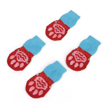 Pet Cat Socks Dog Socks Traction Control for Indoor Wear L/M/S Cat Clothing Cute Puppy Dogs Pet Knits Socks Slip Skid