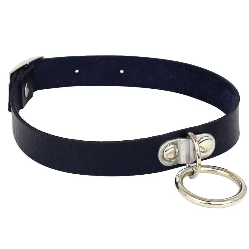 New Gothic Punk Leather Choker Necklace for Women Teens Girls Rivet Heart Cross Collar Necklace Rock Fashion Jewelry Gifts