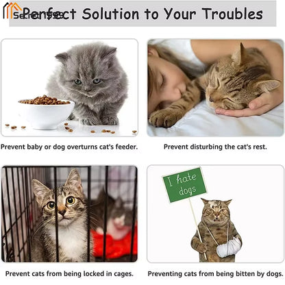 Adjustable Elastic Cat Door Holder Latch Punch-Free Gate Lock Keep Cat Dog Out from Entering Door Holder Latch Pet Supplies
