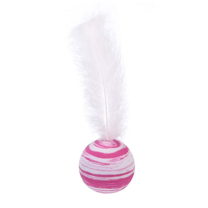 1Pc Cat Toy Stick Feather Wand with Bell Mouse Cage Toys Plastic Artificial Colorful Cat Teaser Toy Pet Supplies Random Color